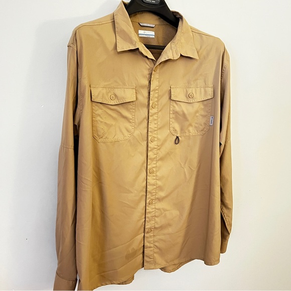 Columbia Tan Lightweight Utility Jacket Omni-Shade - Picture 1 of 13